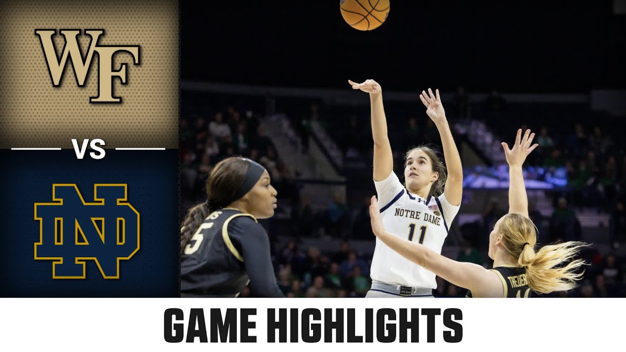 Wake Forest vs. Notre Dame Game Highlights | 2024-25 ACC Women's Basketball