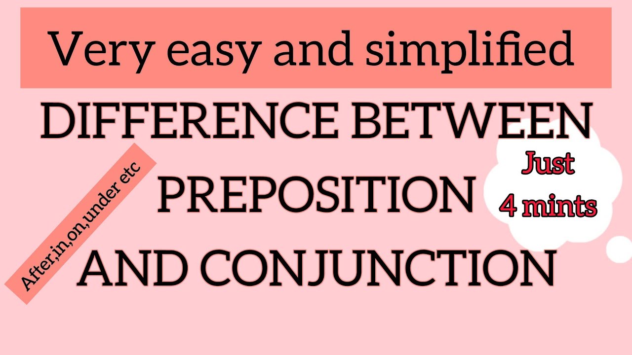 Basic difference of Preposition and Conjunction#english#grammar#Prepositions#Parts of speech 