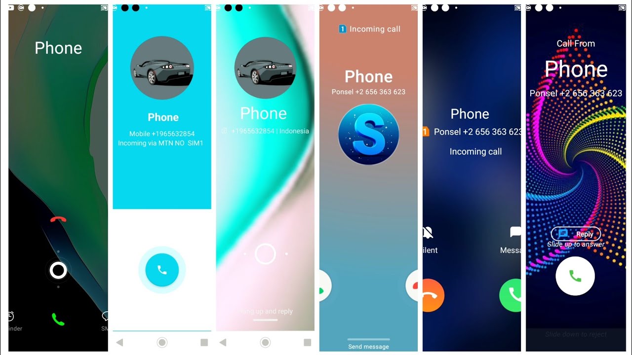 Vivo x200 / infinix note4 / tecno camon / Samsung s23 / oppo A20 / MI mix flip4 |incoming call