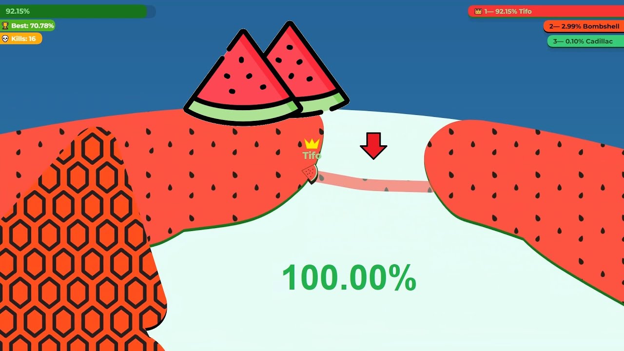 Paper.io 2 Map Control: 100.00 [%] Professional