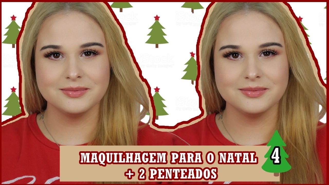 MAQUILHAGEM E CABELO PARA O NATAL (COLAB Livingthecurls  ) | É o da Joana