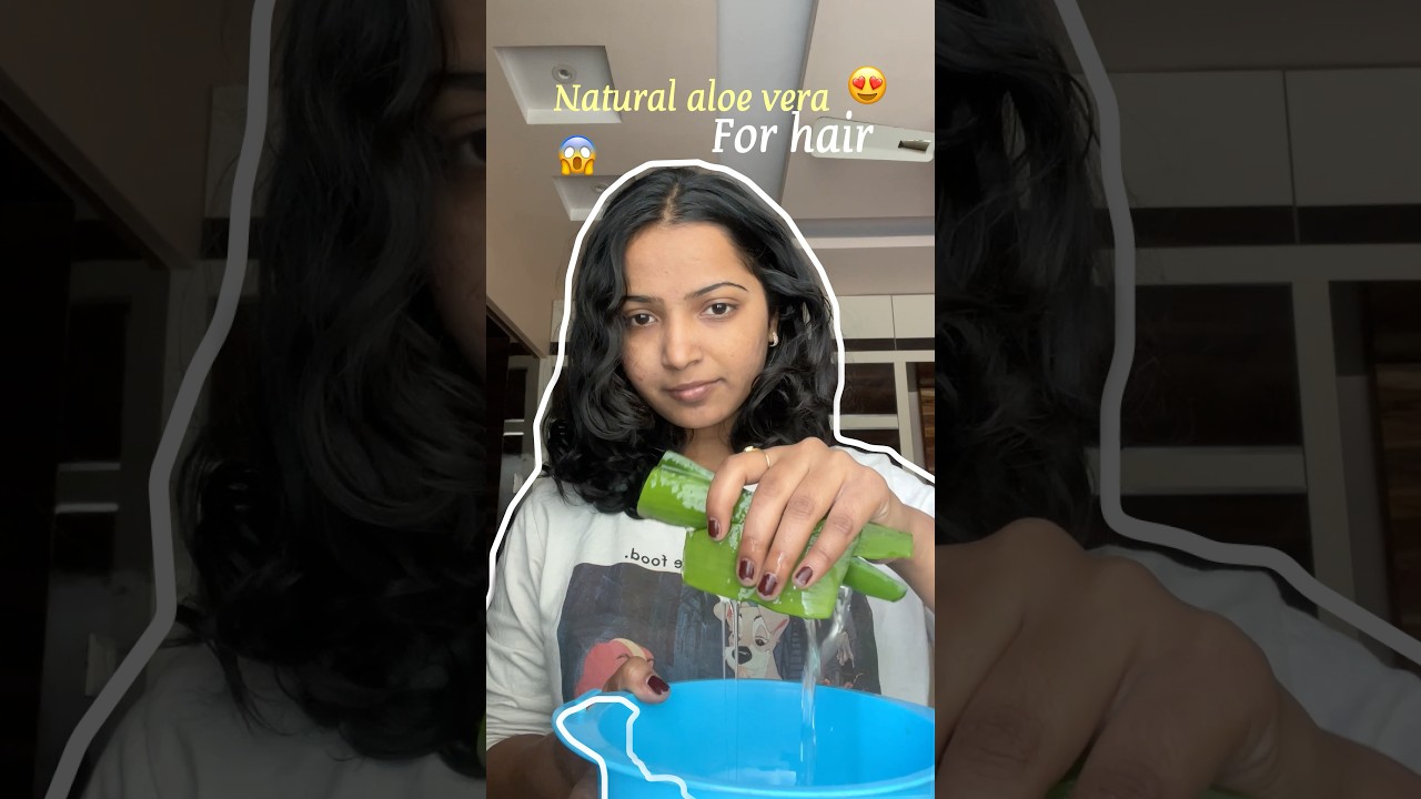 100% pure aloe Vera gel for hair 😱 