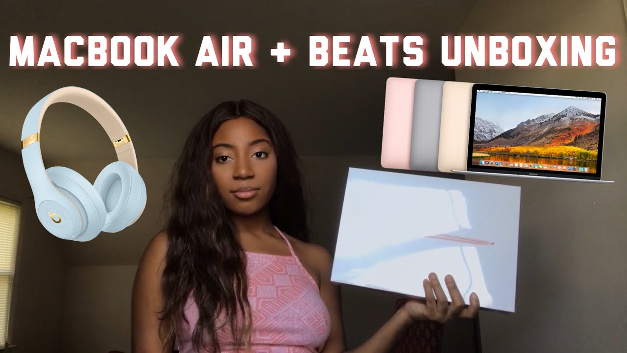 MACBOOK AIR AND BEATS STUDIO3 WIRELESS HEADPHONES UNBOXING | Apple Back To School Bundle 2019
