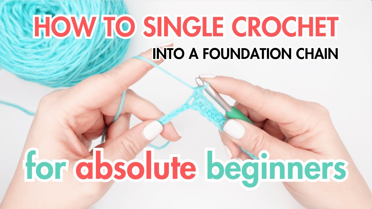 How to single crochet into a chain | Learn to sc into ch