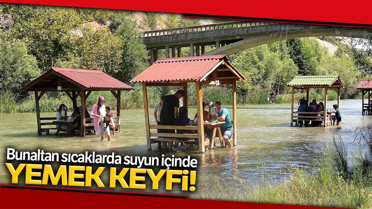 Sıcaktan Bunalanlar Burada Hem Yemek Yiyor Hem de Serinliyor