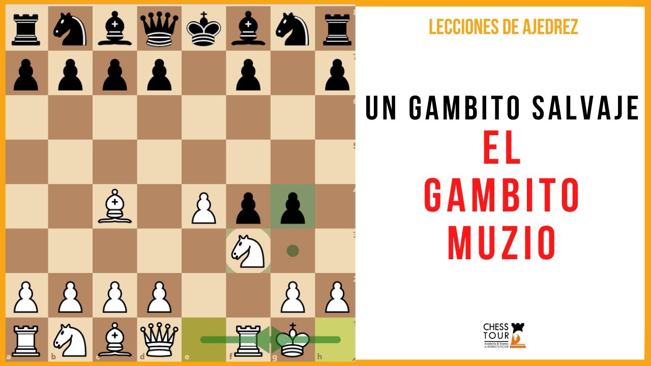 Lección de ajedrez: El gambito muzio salvaje