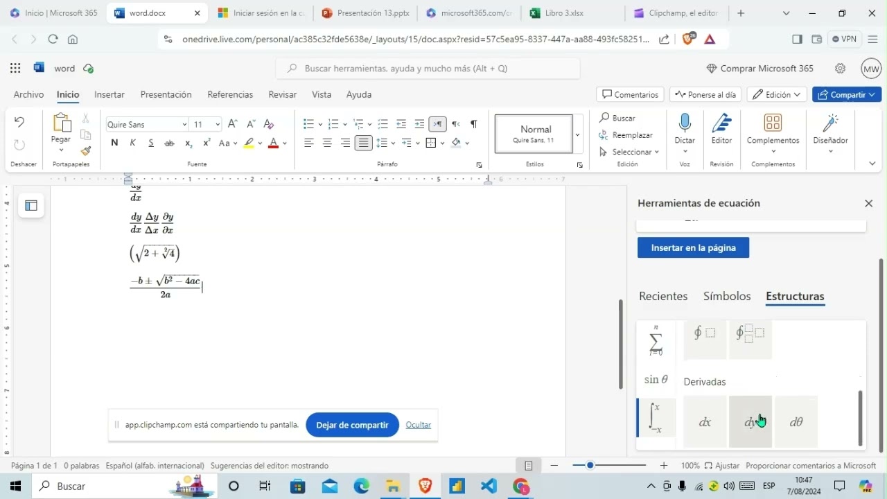 Edición en Microsoft Word