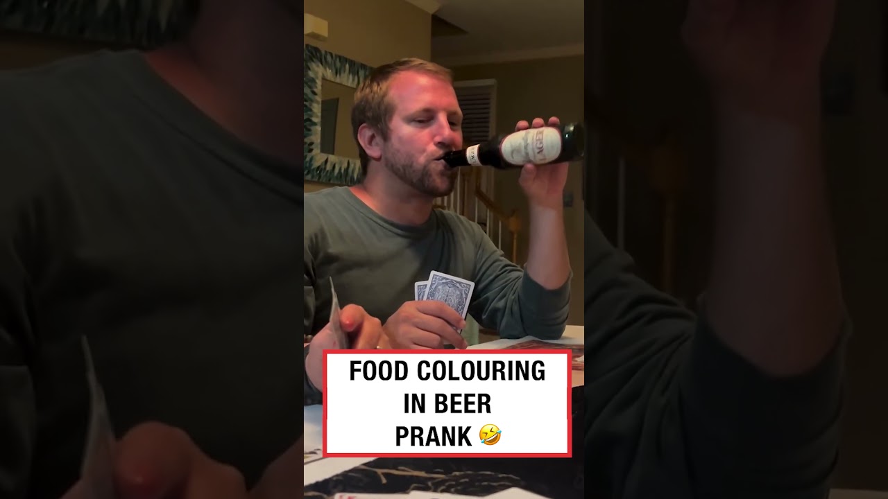 Food colouring in beer prank 🤣 (🎥: IG/ projectjl21)