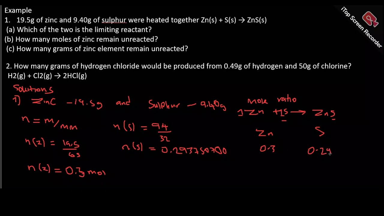 LIMITING REAGENTS G10-12