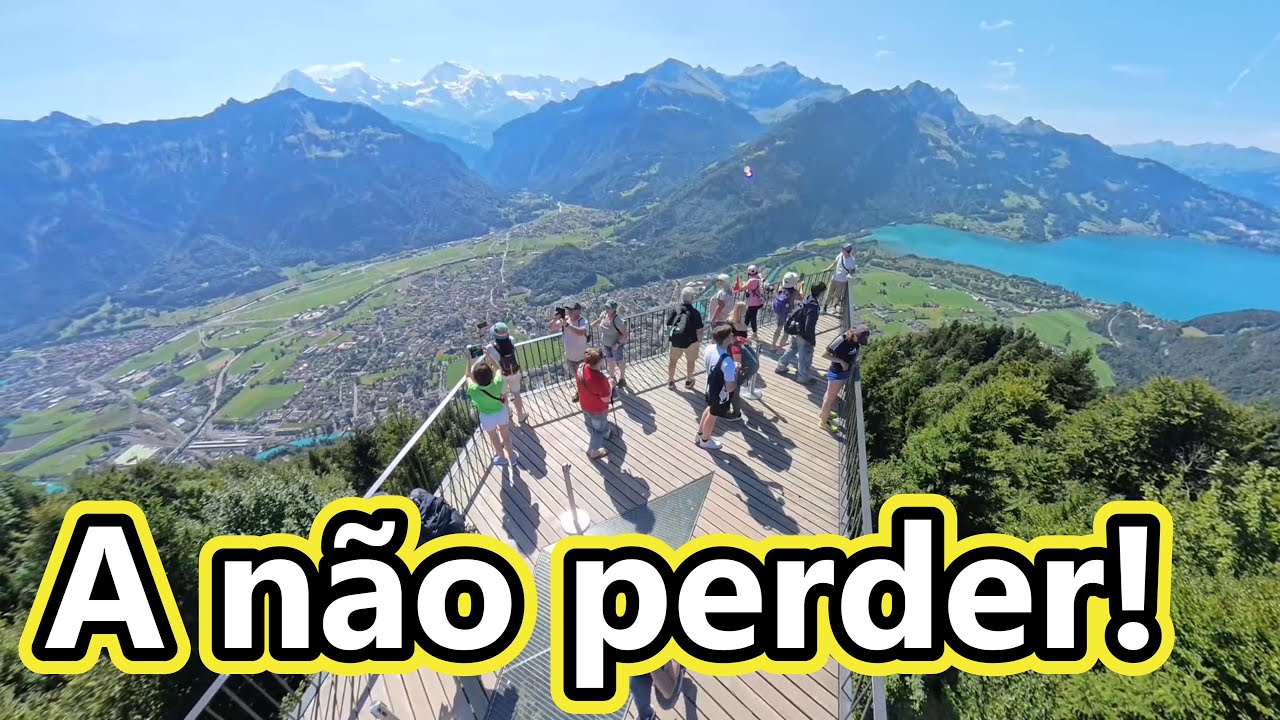 Harder Kulm Interlaken | Subida de funicular e descida a pé até ao miradouro mais famoso da Suíça