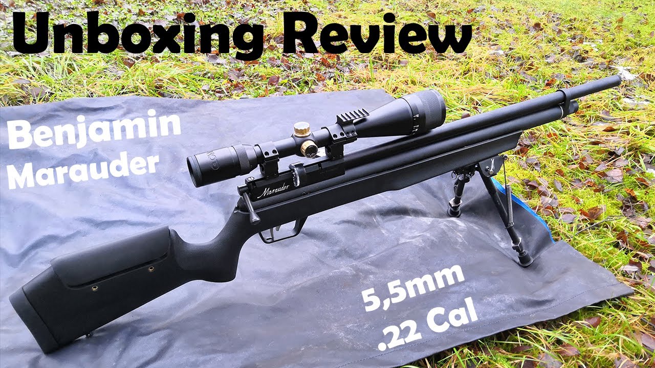 Benjamin Marauder PCP 5,5mm / .22 Cal, Unboxing, preparing for shooting, filling air tank, shooting