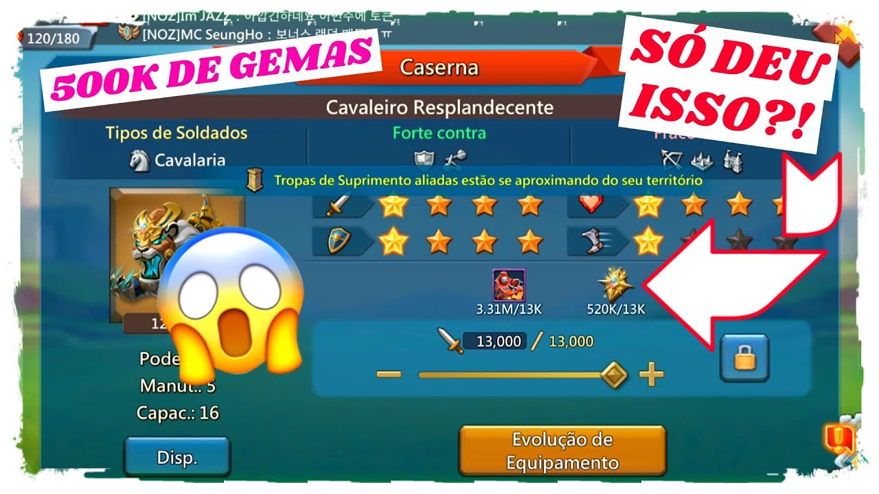 GEMANDO T5 😱 (500K GEMAS) Lords Mobile