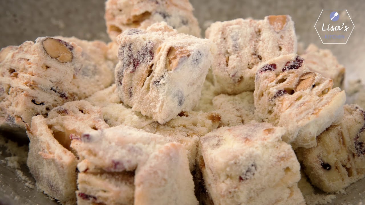 雪花酥/牛轧糖，超级人气零难度低糖，20分钟搞定 Snowy Nougat with mixed nuts