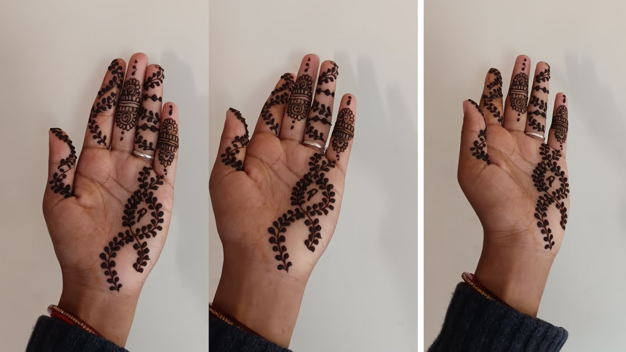 easy and simple mehndi design#30dayvlogchallenge #30daychallenge @Monika_kanwal_vlogs
