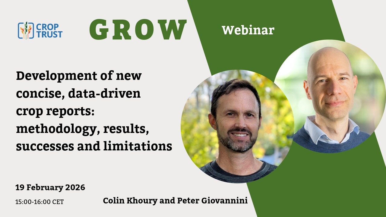 GROW Webinar: Development of new concise, data-driven crop reports: methodology and results