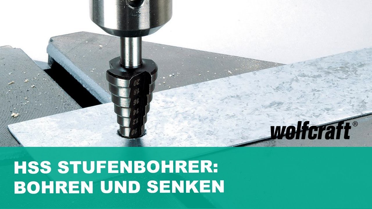 HSS Stufenbohrer: Bohren und Senken in 1 Schritt | wolfcraft