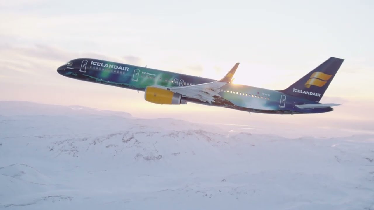 Icelandair's Hekla Aurora Livery Time-lapse | Icelandair