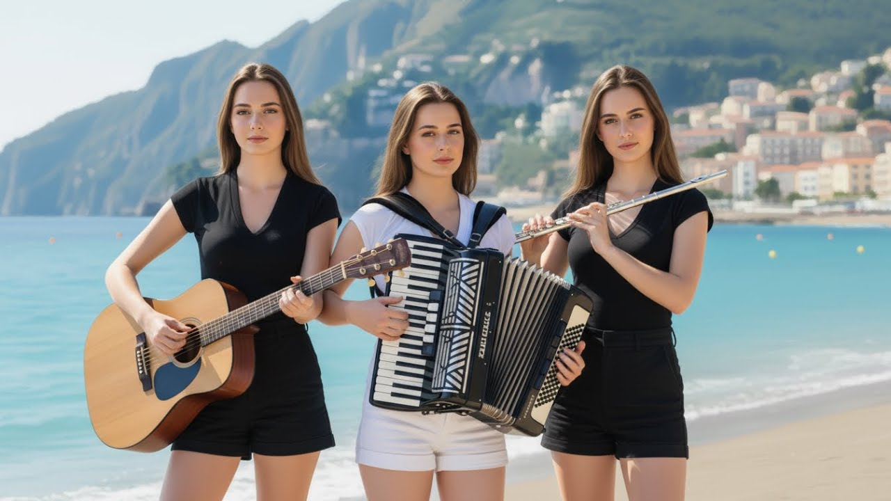 Cinematic Coastal Instrumental | Flamenco Guitar, Accordion & Flute for Relax & Focus