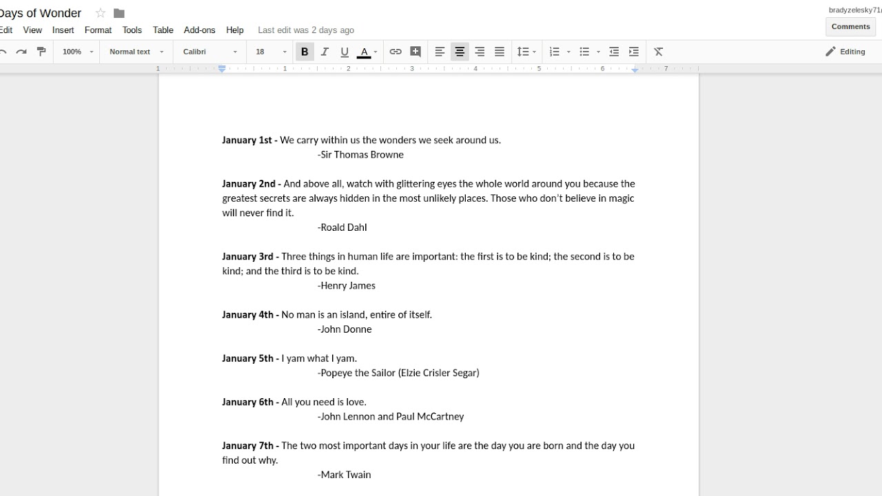 365 Days of Wonder: Google Docs - 10/11/17 (2) R.J. Palacio