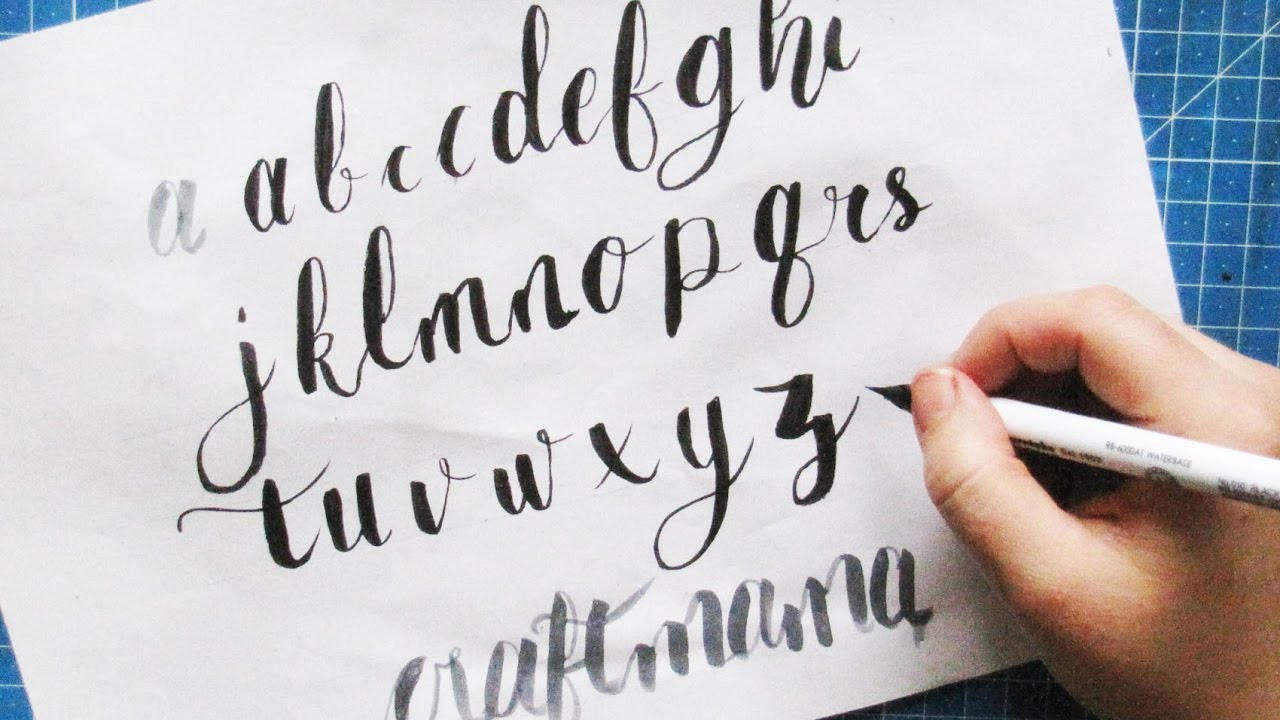 Handletteren - Kleine Letters Alfabet Oefenen