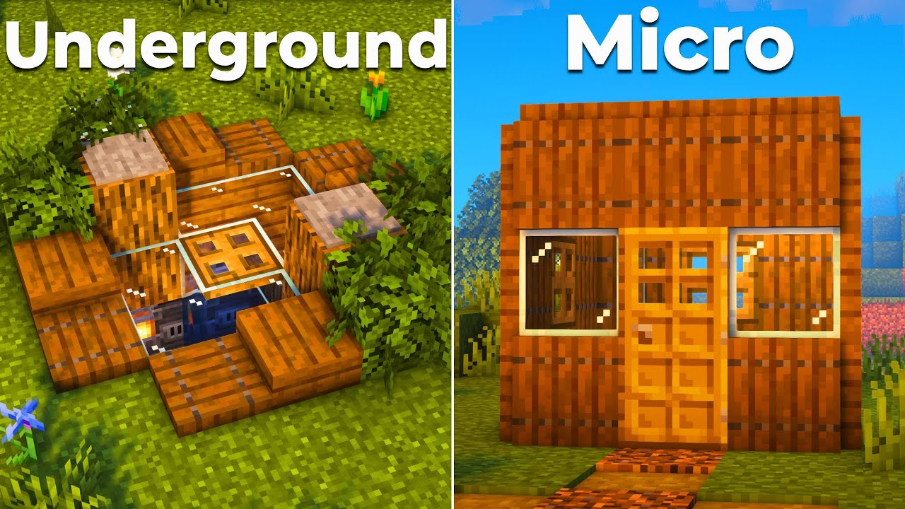 3 Simple Starter Bases for Survival Minecraft! #12