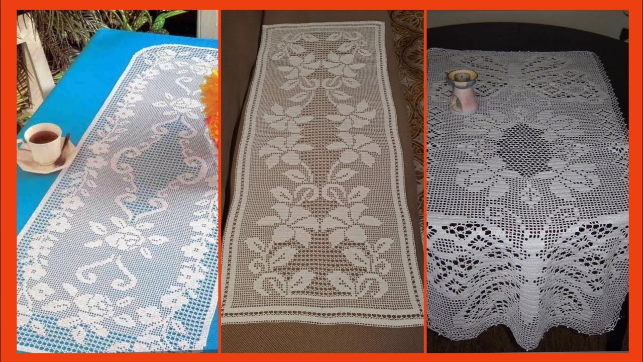 120 Different Rectangular Crochet Fillet Table Runner Pattern Ideas #diy #crochet #interior 