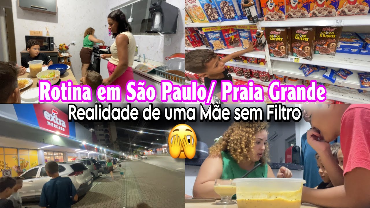 Rotina em São Paulo / Praia Grande 🌊 | A Realidade de uma Mãe sem Filtro e sem cortes 😱