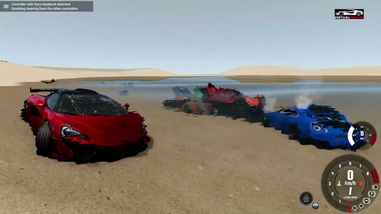Nissan GTR, McLaren, Lamborghini & Mercedes C63 AMG Ramp Jump into Water Pond | BeamNG.drive