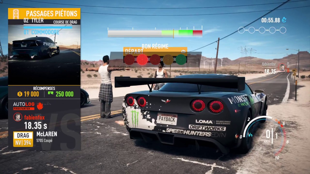 NFS Payback glitch drag 90 000$ en 2 manches