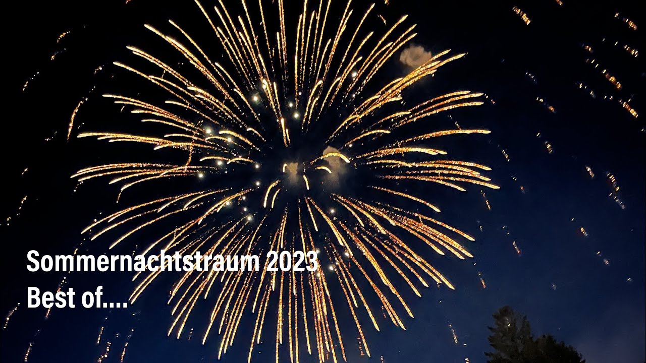 Münchner Sommernachtstraum 2023 Feuerwerk „Spectacular Colours“ - Highlights  vom Olympiasee