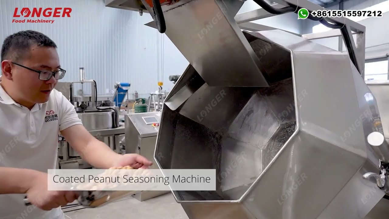 Coated Peanut Seasoning Machine, Snack Flavoring Machine