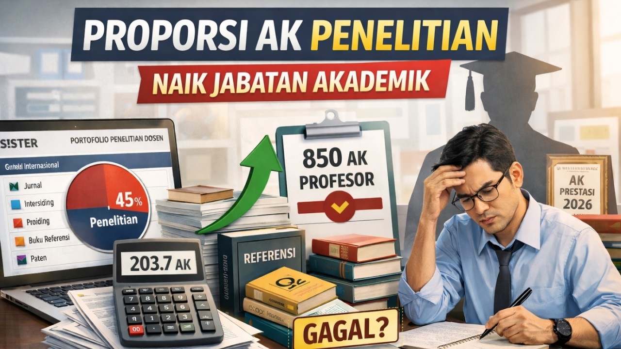 PROPORSI AK PENELITIAN. SIMULASI MENGHITUNG AK DOSEN DI SISTER | MIMBAR INTELEK