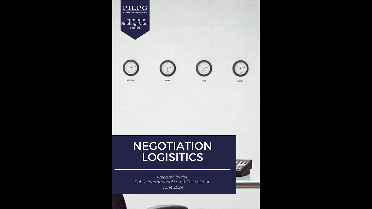 Negotiation Briefer: Negotiation Logistics