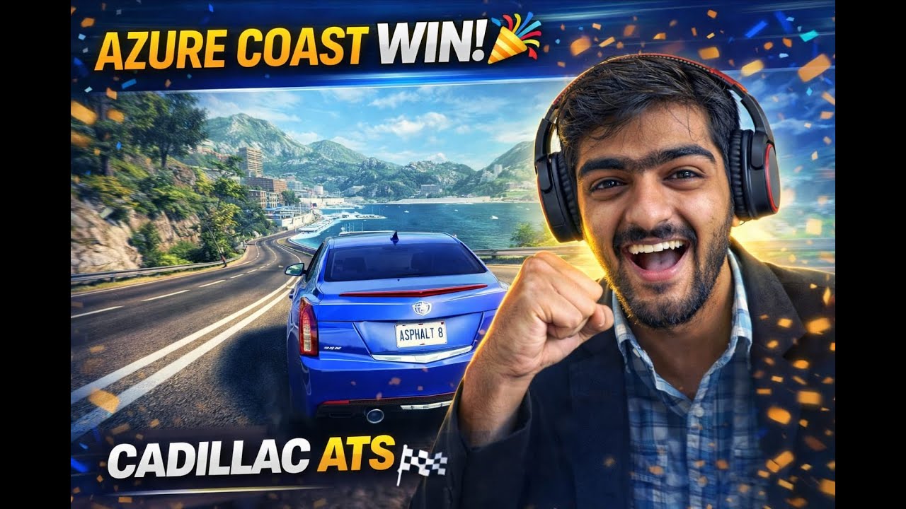 Cadillac ATS | Azure Coast Race 🔥 | Asphalt 8 Gameplay | Perfect Run!