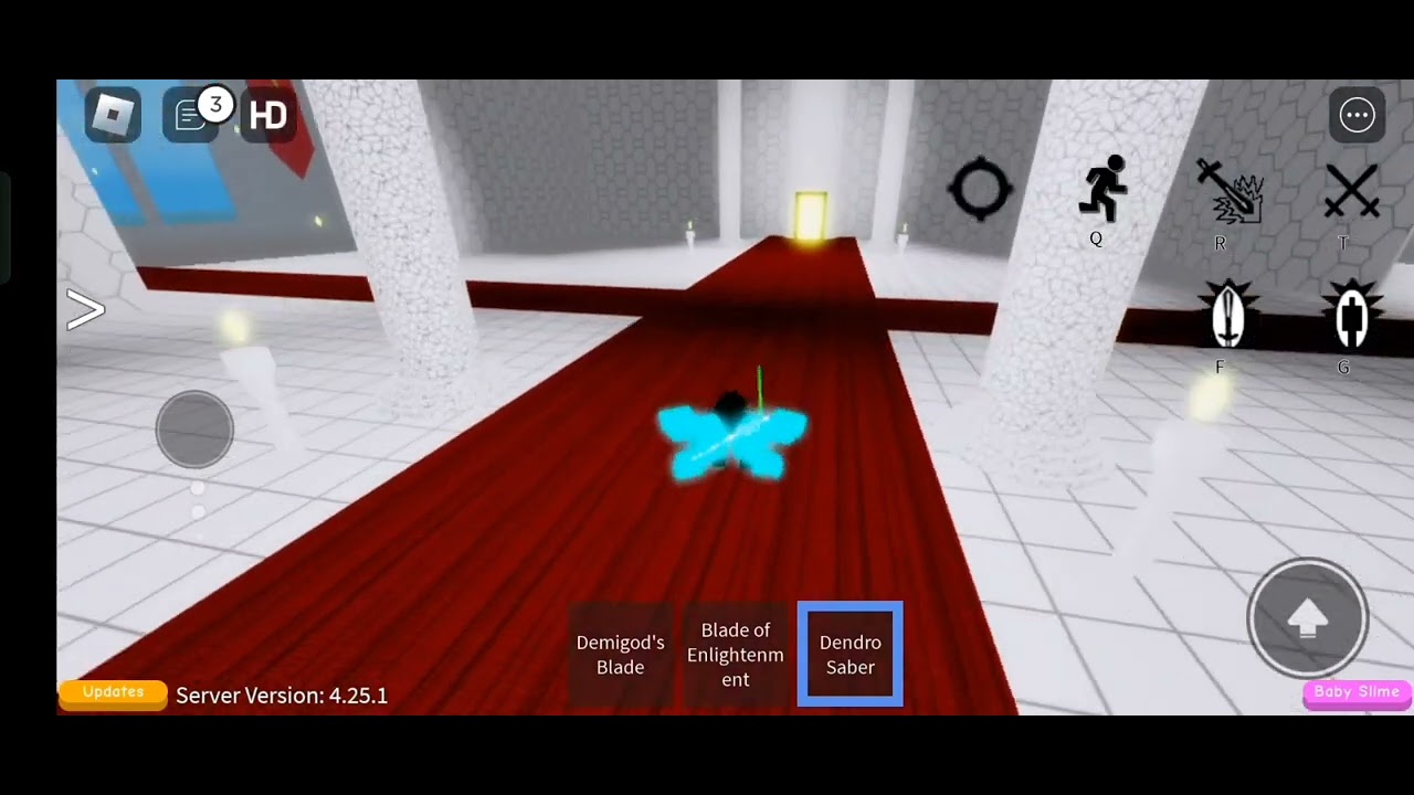 Showcasing the Dendro Saber in Sword Simulator Remastered