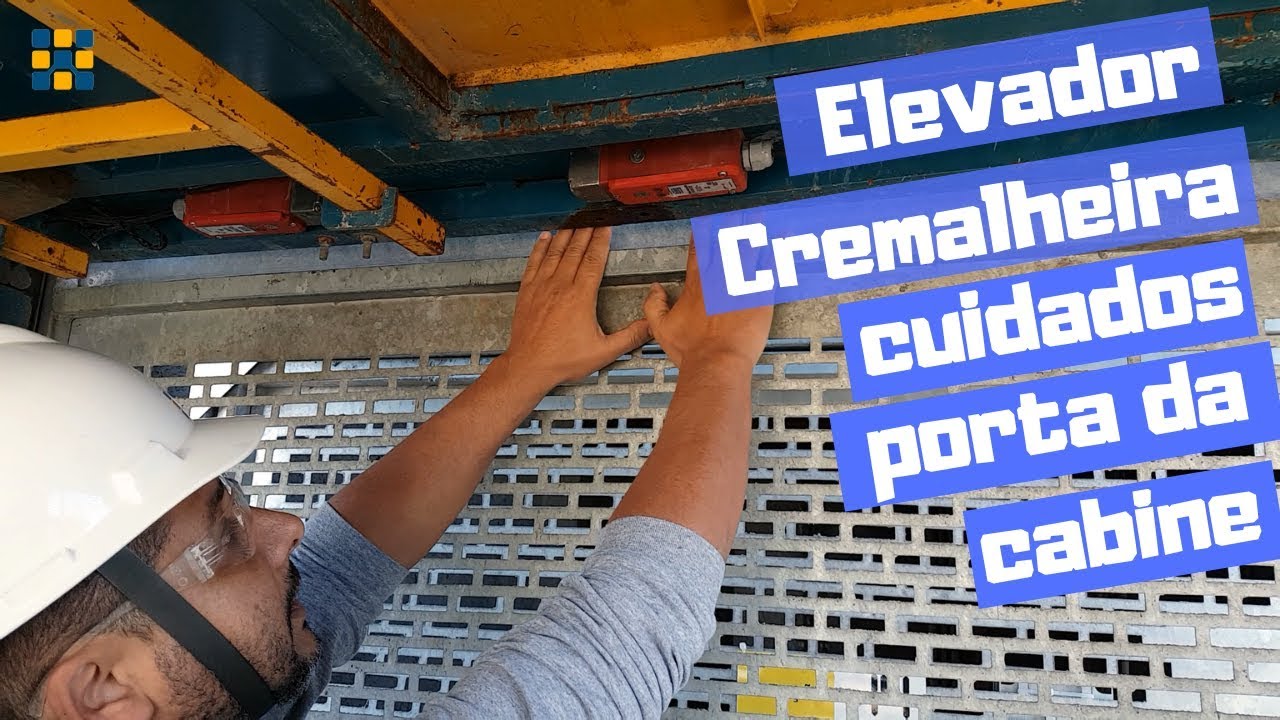 Elevador cremalheira cuidados com a porta guilhotina
