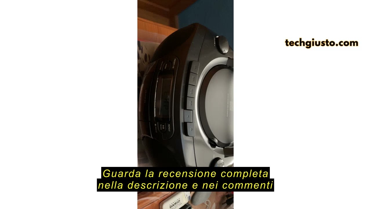 Recensione del RADIO BLUETOOTH CON LECTOR DE CD MP3 CASETES Y USB AIWA BOOMBOX BBTU-550 BLACK BT 5.0