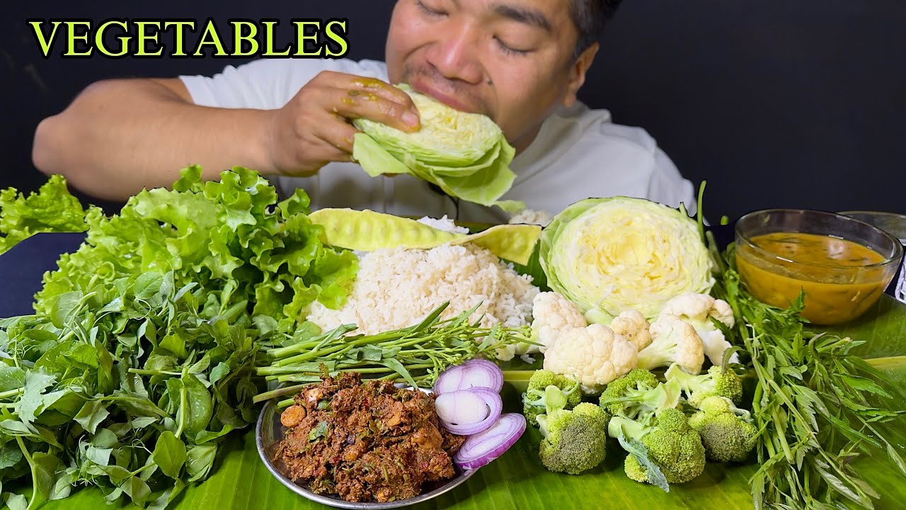 VEGETABLES MUKBANG || Syba wajarasu Mashi Mahao Cdi 🤤 || 