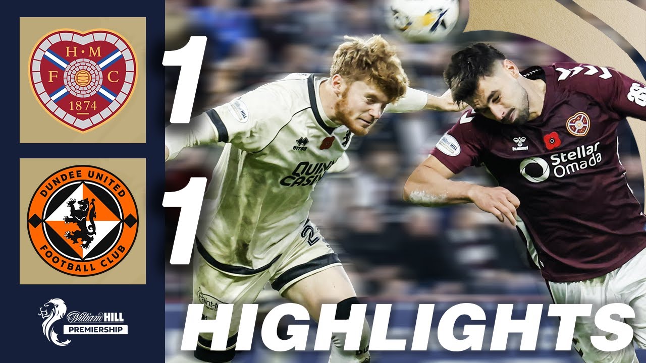 Heart of Midlothian 1-1 Dundee United | HIGHLIGHTS | William Hill Premiership