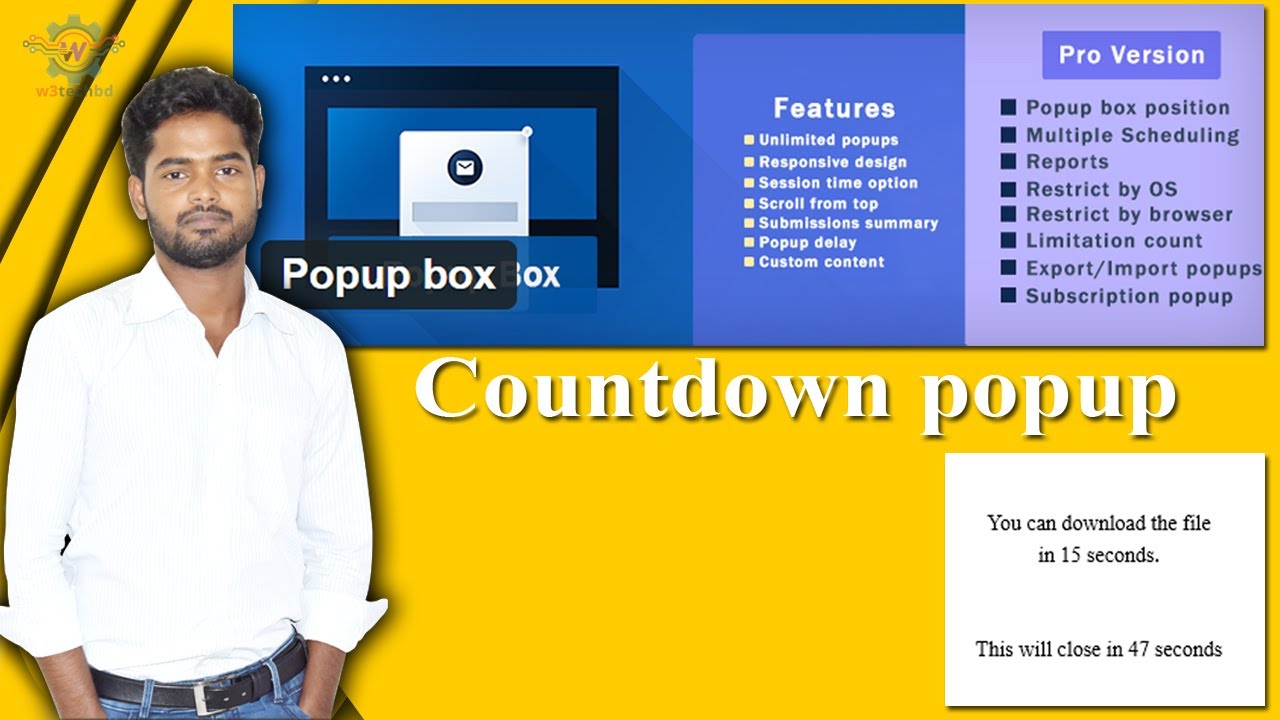 How to create a popup on wordpress || Set a countdown on popup.