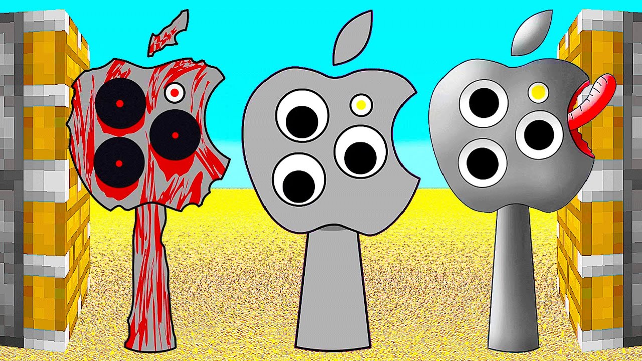 How To Combine Into Sprunki OC Apple iPhone Phase 1 To Phase 7 In Minecraft PE