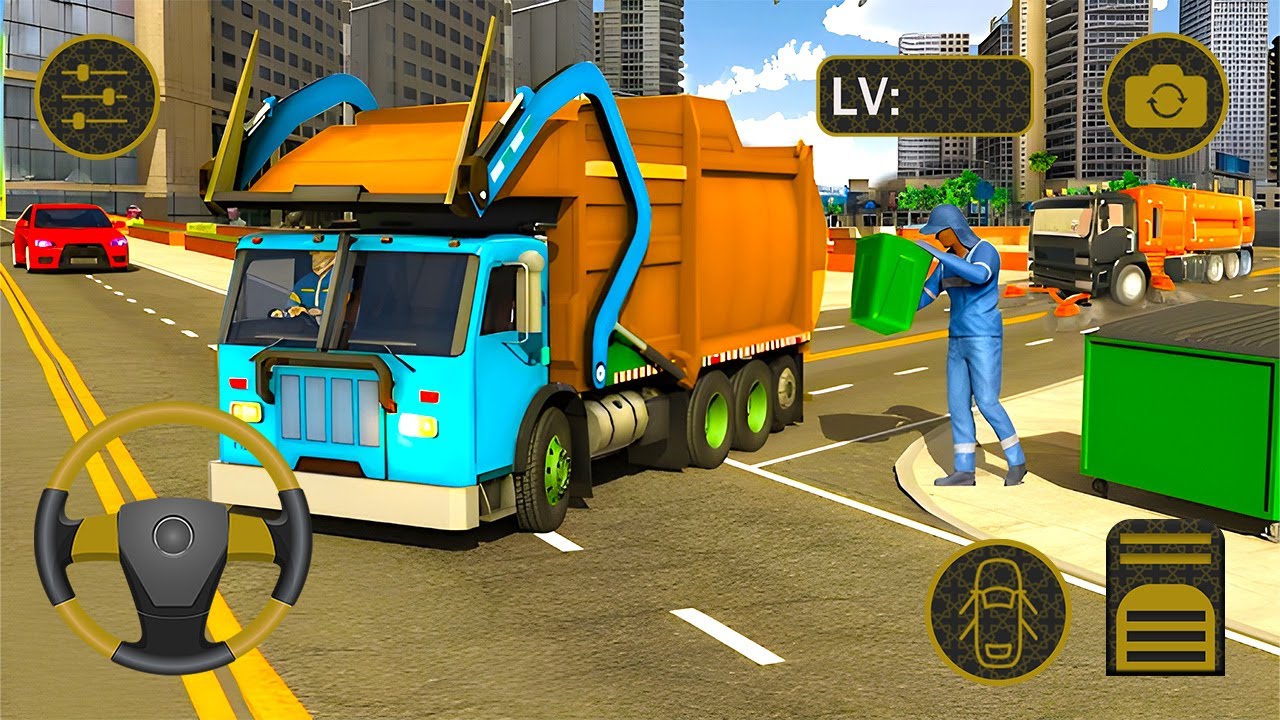Real Garbage Trash Collector Truck 2026 - Full Day Heavy Traffic Trash Collection Mission Gameplay