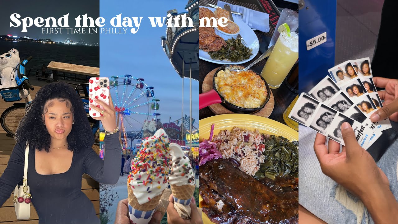 VLOG˚✧Spend The Day With Me In Philly | Soul food, City bikes, Ferris wheel, etc + Exciting News !?!