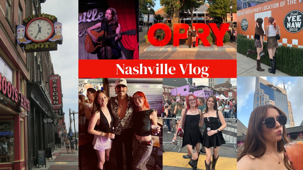 NASHVILLE VLOG: British Girls Take on Nashville. Broadway, Shopping, Country Music & More | Mia Ramo