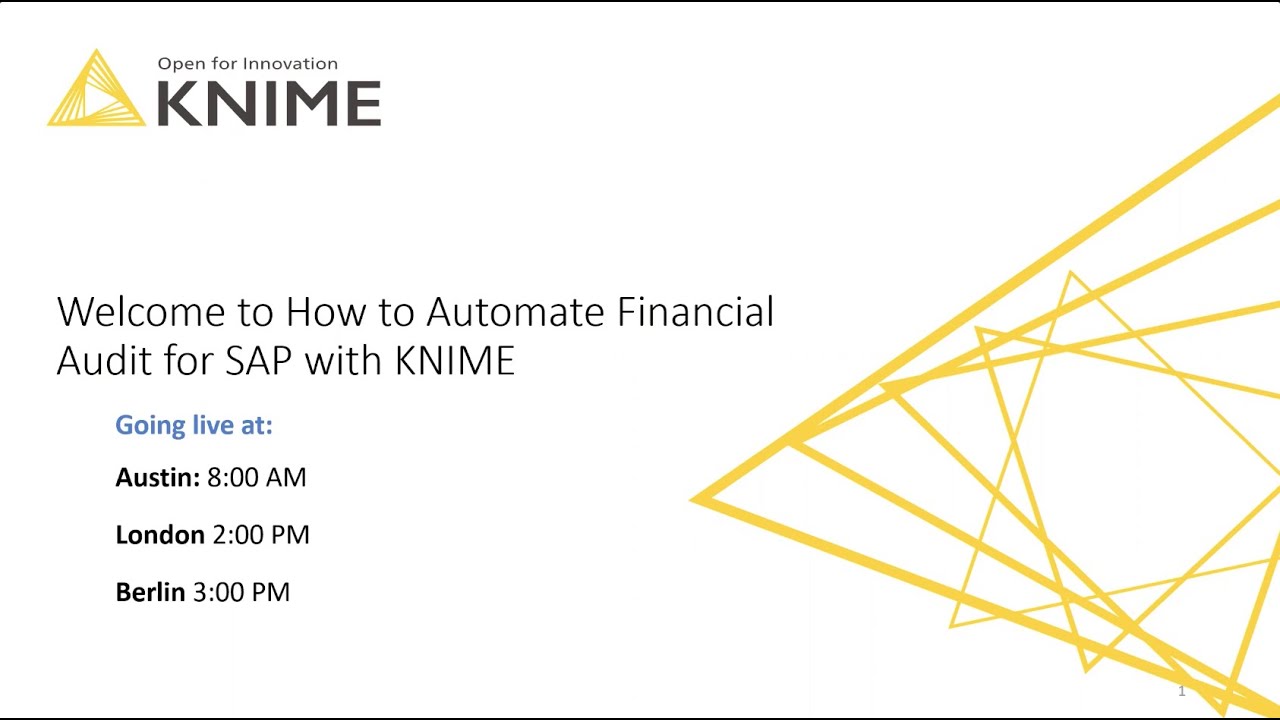 How to Automate Financial Audit for SAP with KNIME