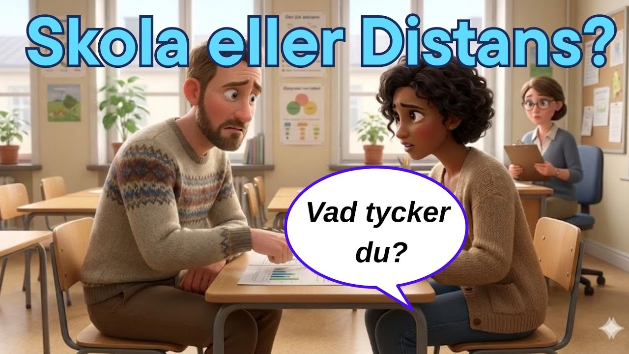 Lyssna på lätt svenska: Skola eller Distans? (Med text)