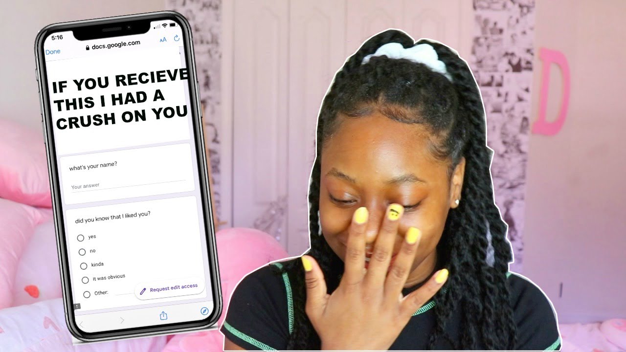 sending a quiz to every boy I've had a crush on