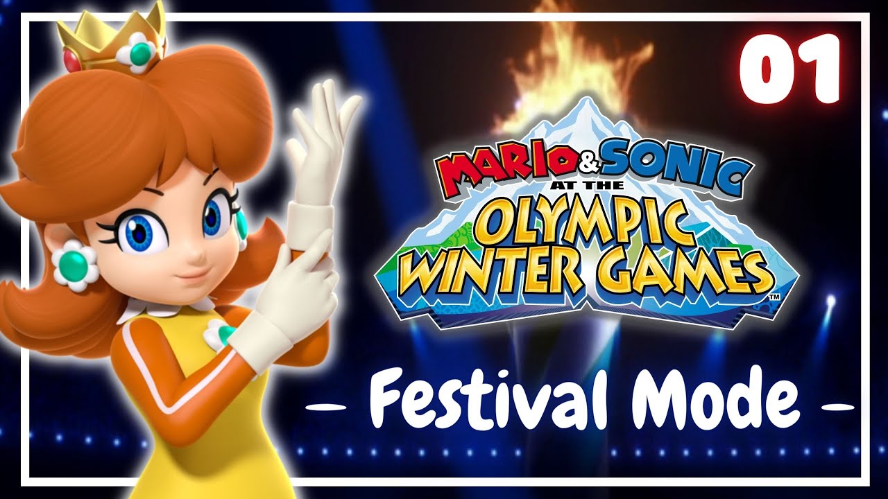 ✿ Mario & Sonic at the Olympic Winter Games - Festival Mode (Part 1) | Daisy Gameplay ✿