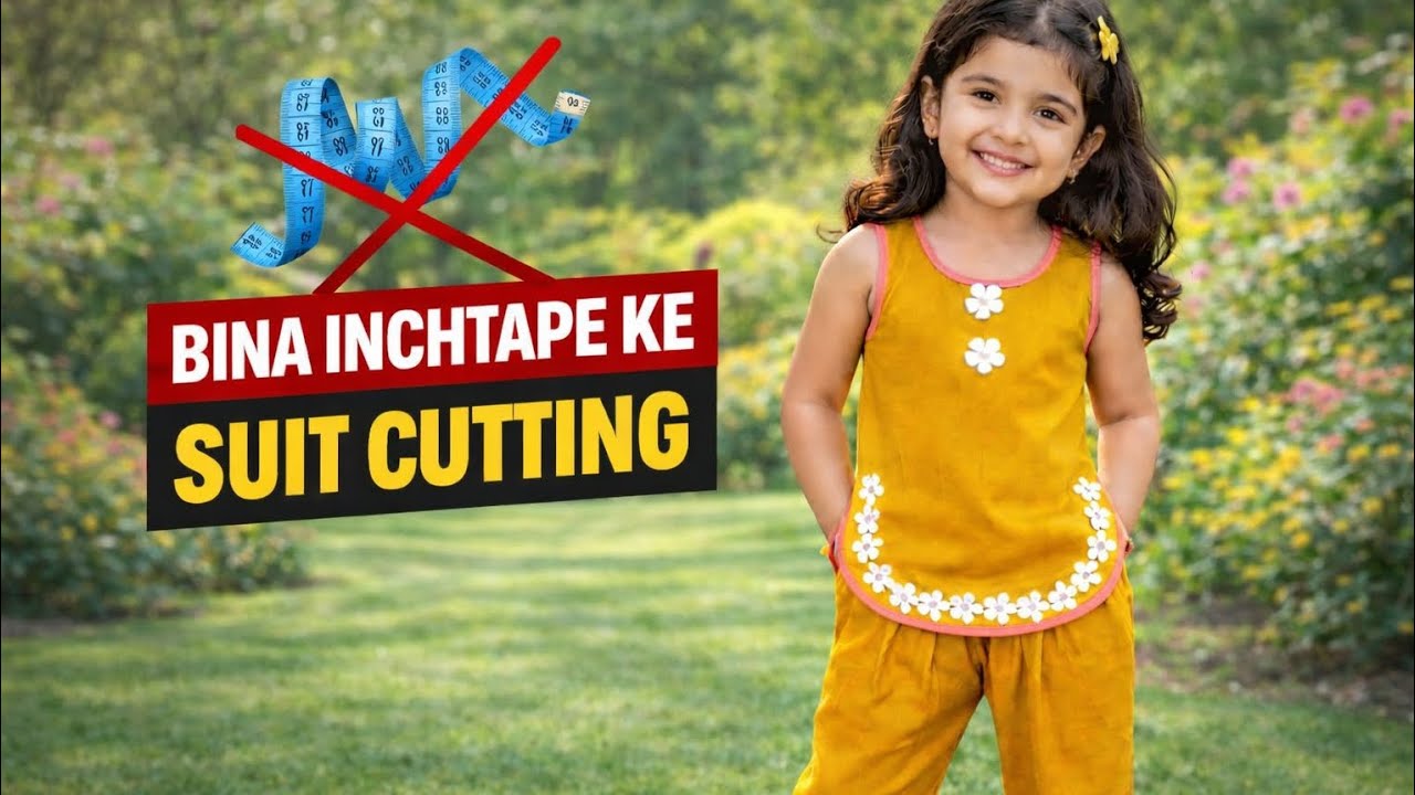 Baby  girl Salwar Suit Cutting and Stitching for 3–5 Year Girl 