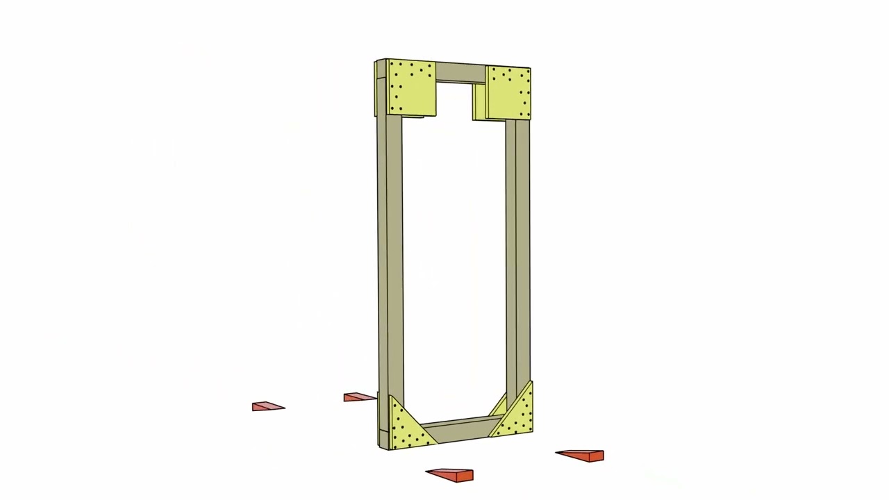 07. PREFABRIKOVANÁ OKENNÍ/DVEŘNÍ – PODPĚRA, postup instalace sestavy